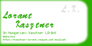 lorant kasztner business card